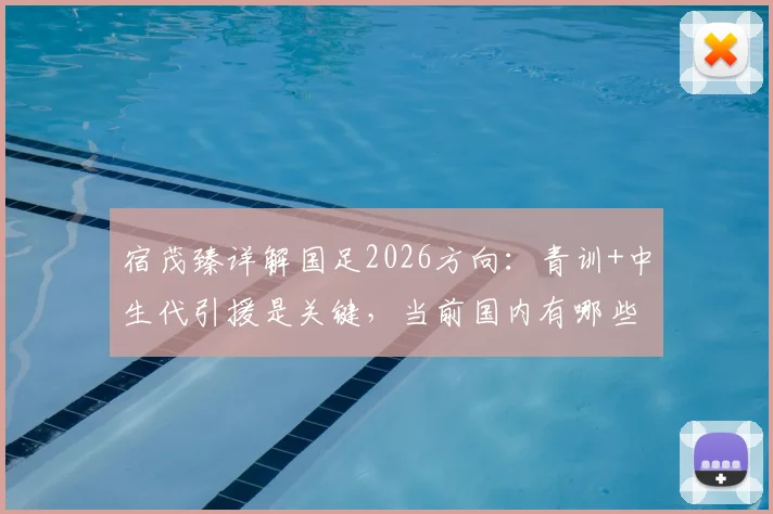 宿茂臻详解国足2026方向：青训+中生代引援是关键，当前国内有哪些实力球员可选？